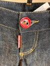 Women's front button red back pocket tattoo cropped raw jeans 72LA0347 - DSQUARED2 - BALAAN 4