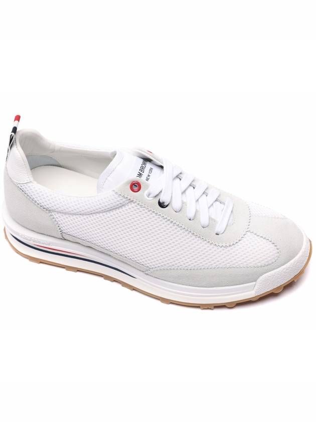 Fine Kid Suede Tech Runner White - THOM BROWNE - BALAAN 4