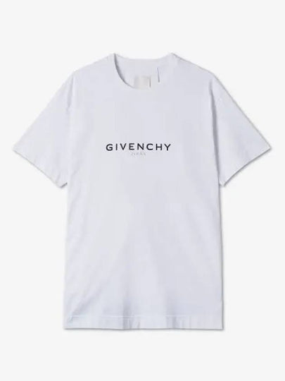 Reverse Oversized Short Sleeve T-Shirt White - GIVENCHY - BALAAN 2