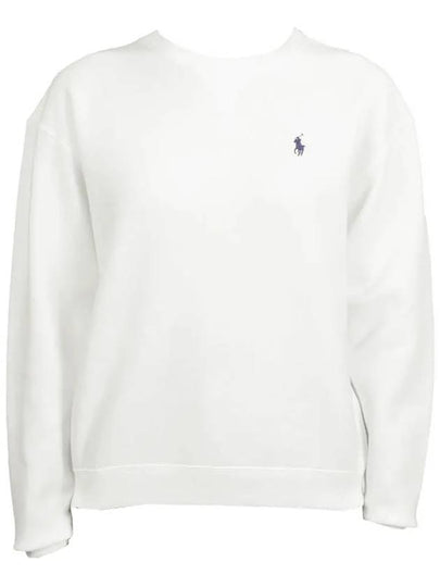 Embroidered Logo Cotton Sweatshirt White - POLO RALPH LAUREN - BALAAN 2