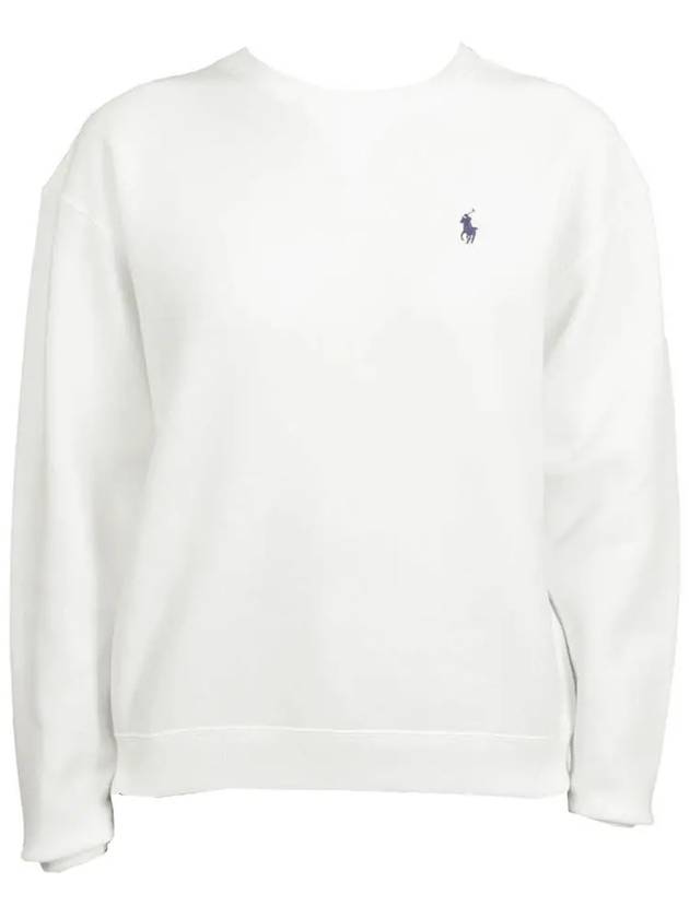 Embroidered Logo Cotton Sweatshirt White - POLO RALPH LAUREN - BALAAN 2