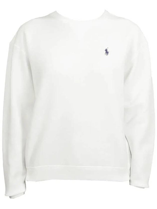 Embroidered Logo Cotton Sweatshirt White - POLO RALPH LAUREN - BALAAN 2