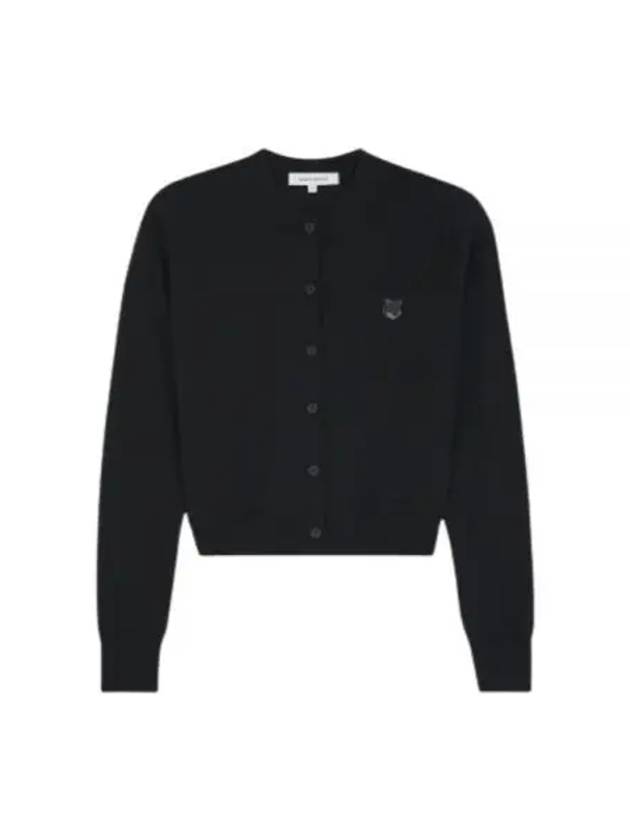 Bold Fox Head Patch Regular Cardigan Black - MAISON KITSUNE - BALAAN 2