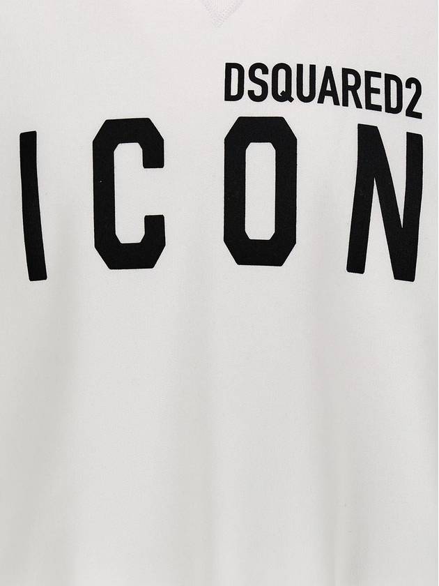 Icon Logo Crew Neck Sweatshirt White - DSQUARED2 - BALAAN 5