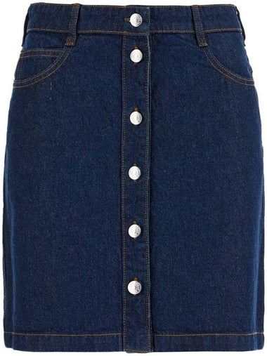 japanese denim mini skirt - MAISON KITSUNE - BALAAN 1