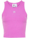 Essentials Ribbed Cotton Sleeveless Purple - ADIDAS - BALAAN 1