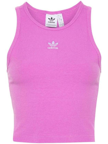 Essentials Ribbed Cotton Sleeveless Purple - ADIDAS - BALAAN 1