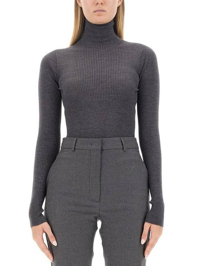 FLAVIA Virgin Wool Turtleneck Gray - MAX MARA SPORTMAX - BALAAN 2