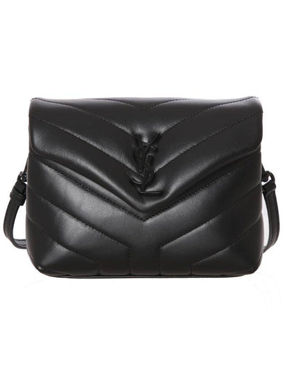 Loulou Toy Quited Leather Crosbody Bag Black - SAINT LAURENT - BALAAN 2