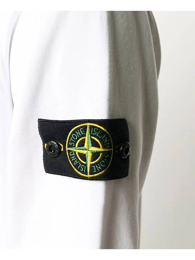 Garment Dyed Cotton Crewneck Sweatshirt Ivory - STONE ISLAND - BALAAN 4