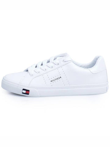 Women's Sneakers Small Logo Sneakers White LUSTER - TOMMY HILFIGER - BALAAN 1