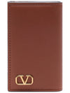 V logo signature key wallet brown - VALENTINO - BALAAN 1