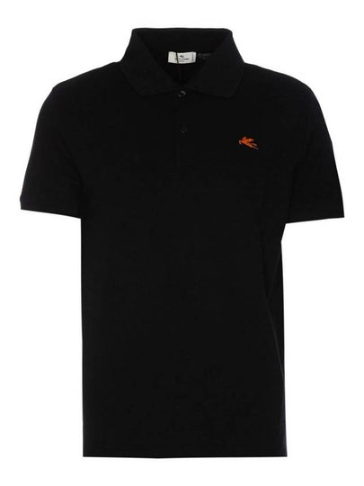 Cotton Polo Shirt Black - ETRO - BALAAN 2