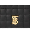 Lola Small Quilted Leather Folding Wallet Black Light Gold - BURBERRY - BALAAN 8