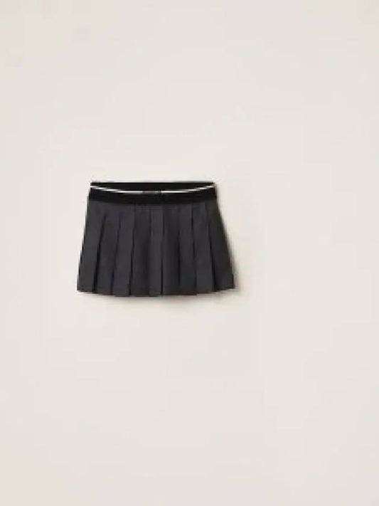 Prince of Wales Print Mini Skirt MG1905 10DI 1227060 - MIU MIU - BALAAN 1
