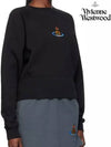 RB Embroidered Logo Sweatshirt Black - VIVIENNE WESTWOOD - BALAAN 4