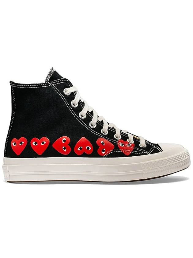 Play x Converse Chuck Taylor All Star 70 High Top Sneakers Black - COMME DES GARCONS - BALAAN 3