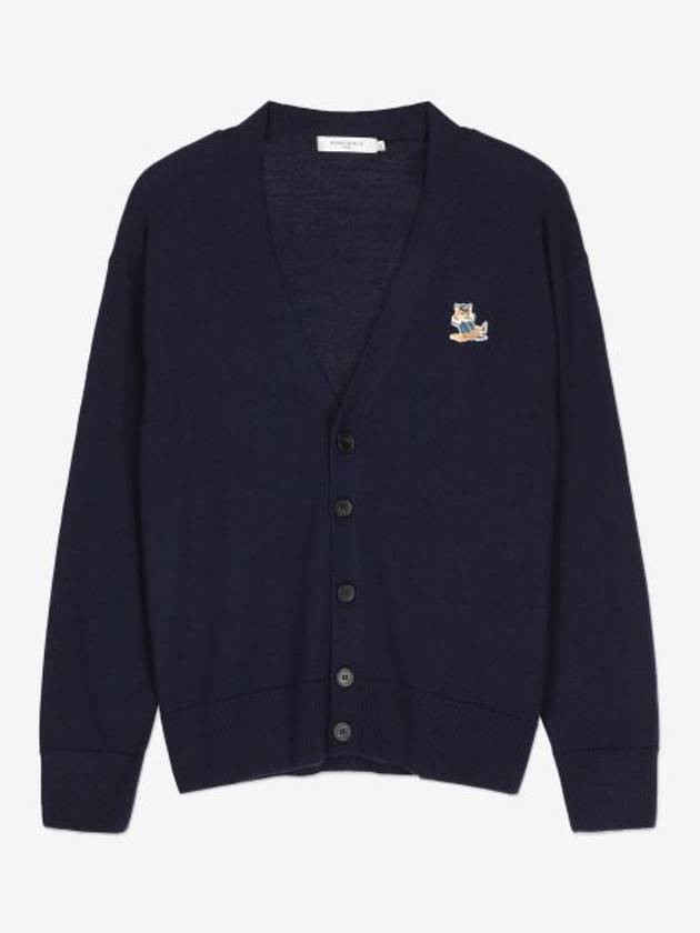 Dressed Fox Patch Relaxed Cardigan Navy - MAISON KITSUNE - BALAAN 2