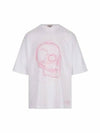 Men's School Print Oversized Short Sleeve T-Shirt White - ALEXANDER MCQUEEN - BALAAN 2