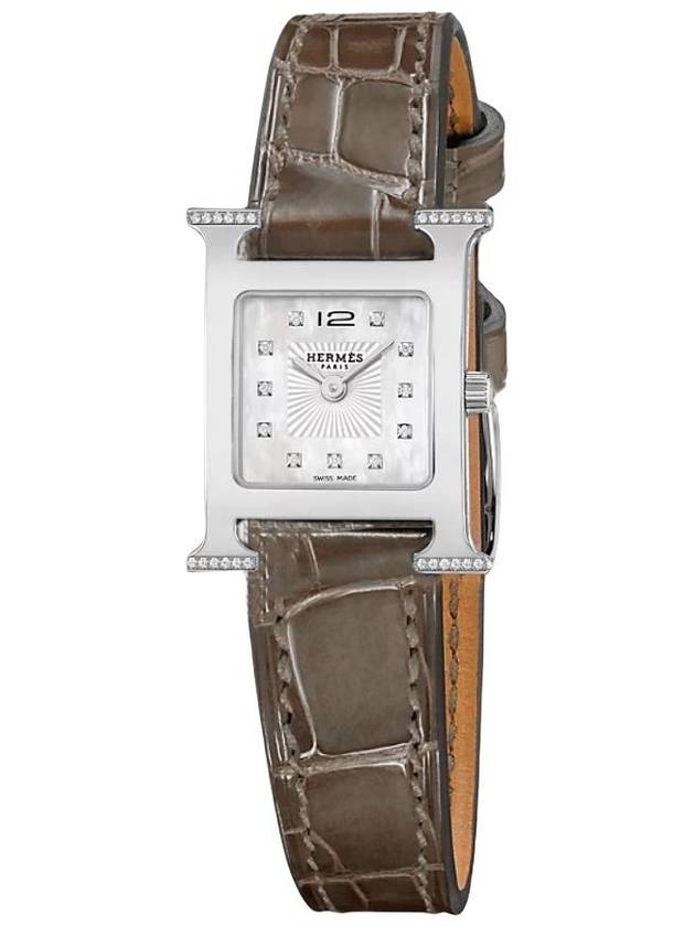 Heure H Watch Small Model 25mm Women s Crocodile Leather HH1 238 290 ZZ8C I - HERMES - BALAAN 3