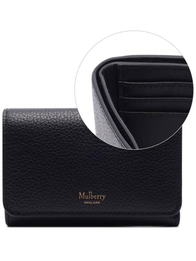 Continental Tri-Fold Classic Grain Half Wallet Black - MULBERRY - BALAAN 3