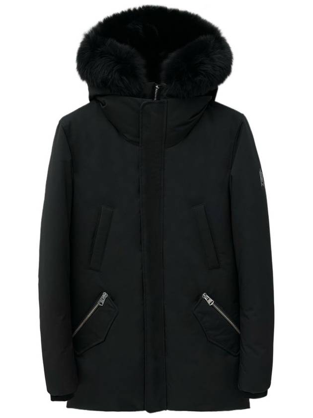 Edwardian Blue Fur Hooded Down Parka Black - MACKAGE - BALAAN 2