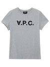 VPC Navy Logo Cotton Short Sleeve T-Shirt Grey - A.P.C. - BALAAN 2