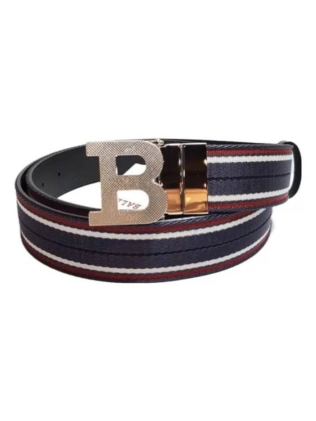 B BUCKLE35 MT F017 Buckle Belt Blue - BALLY - BALAAN 1