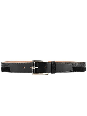 Salvatore leather leather belt black - SALVATORE FERRAGAMO - BALAAN.
