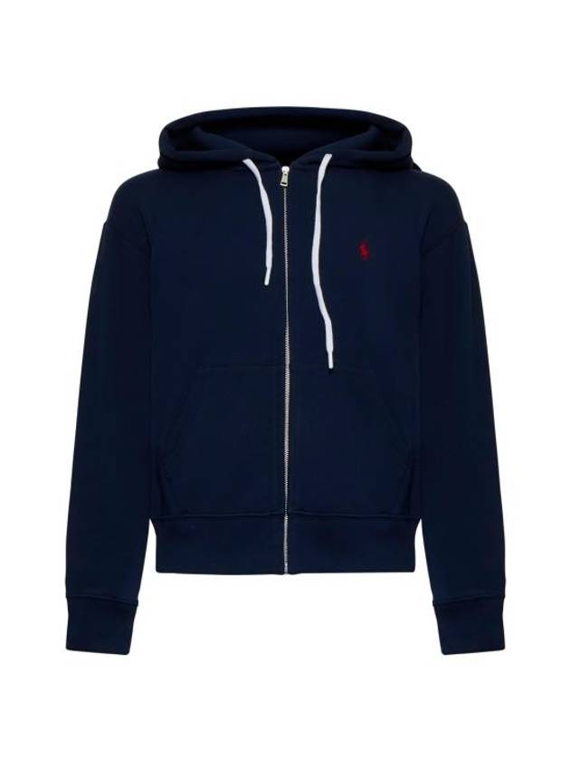 Embroidered Logo Zip Up Hoodie Navy - POLO RALPH LAUREN - BALAAN 2