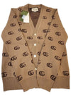 GG jacquard cashmere cardigan beige - GUCCI - BALAAN 3