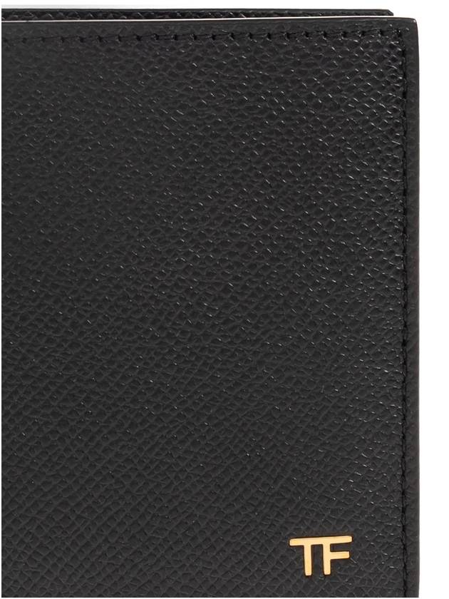 Small Grain Leather Half Wallet Black - TOM FORD - BALAAN 6