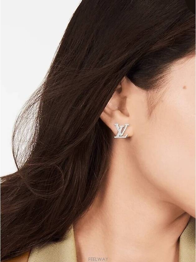 LV Iconic Earrings Silver - LOUIS VUITTON - BALAAN 5