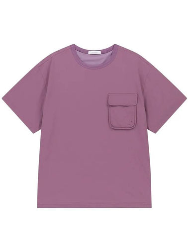 Woven Stretch Round TShirt Purple - OFFGRID - BALAAN 1