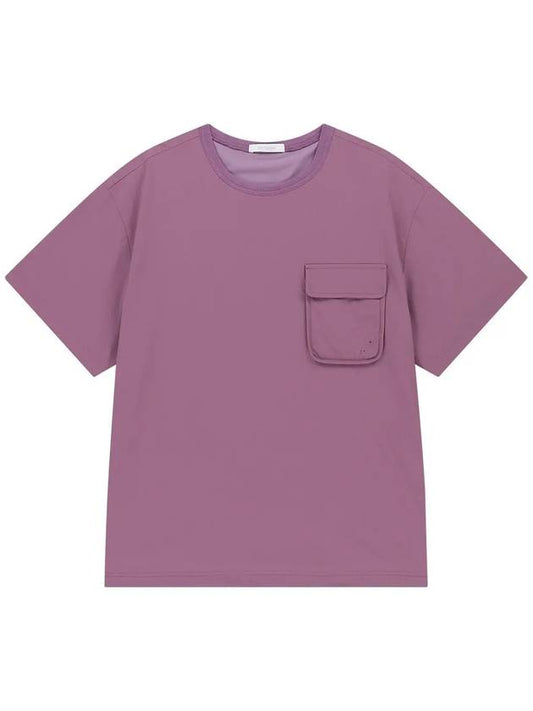 Woven Stretch Round TShirt Purple - OFFGRID - BALAAN 1