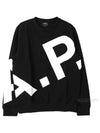 Cory Big Logo Cotton Sweatshirt Black - A.P.C. - BALAAN 2