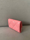 19 Snap Card Wallet Lambskin Coral Pink Gold Plated AP1790 - CHANEL - BALAAN 6