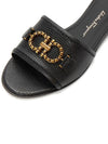 Rhodes Gancini Lizard Slippers Black - SALVATORE FERRAGAMO - BALAAN 8