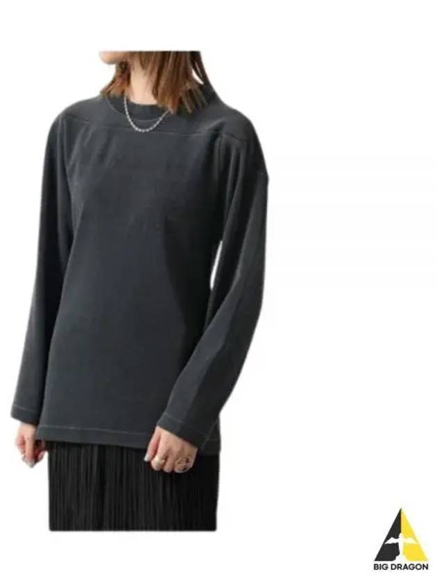 Numeric Stitch Cotton Long Sleeve T-Shirt Black - MAISON MARGIELA - BALAAN 2