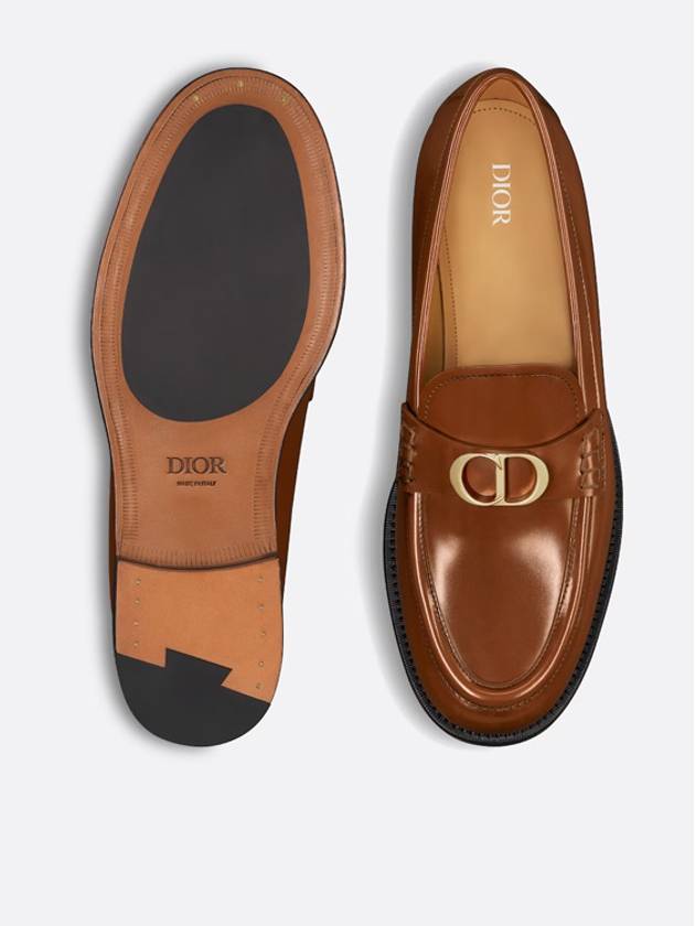 Granville CD Logo Leather Loafers Middle Brown - DIOR - BALAAN 7