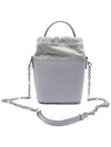 5AC Number Logo Texture Leather Bucket Bag Pale Blue - MAISON MARGIELA - BALAAN 5