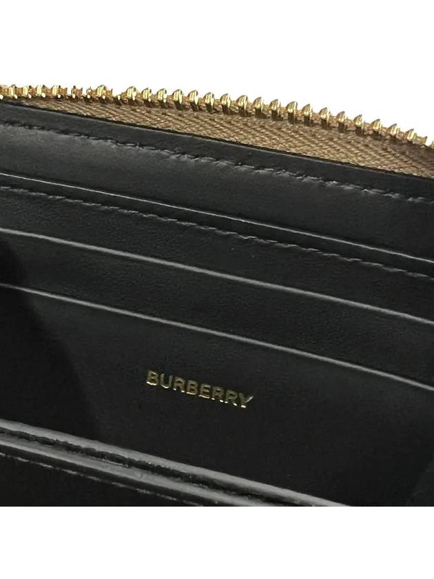 Check Zipper Around Card Wallet Dark Navy Brown - BURBERRY - BALAAN 8