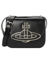 Linda Logo Plaque Leather Cross Bag Black - VIVIENNE WESTWOOD - BALAAN 2