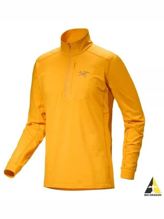 Men's Low LT Zip Neck Long Sleeve T-Shirt Yellow - ARC'TERYX - BALAAN 2