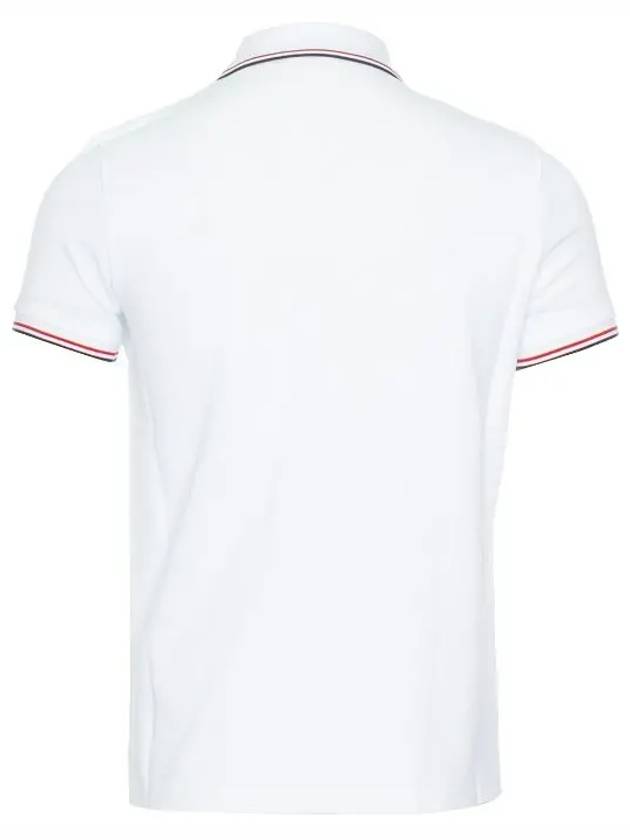 Small Logo Patch Short Sleeve Cotton Polo Shirt White - MONCLER - BALAAN 3