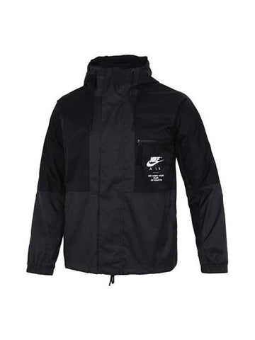 Air Woven Big Logo Track Jacket Black - NIKE - BALAAN 1