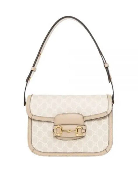 Horsebit 1955 Canvas Small Shoulder Bag White Beige - GUCCI - BALAAN 2