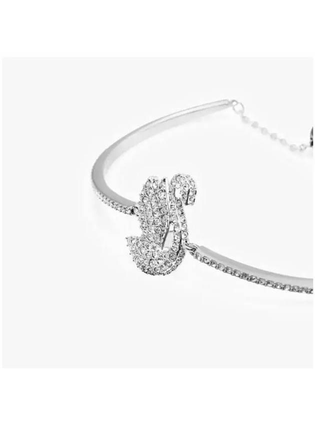 Iconic Swan Crystal Bangle Bracelet Silver - SWAROVSKI - BALAAN 4