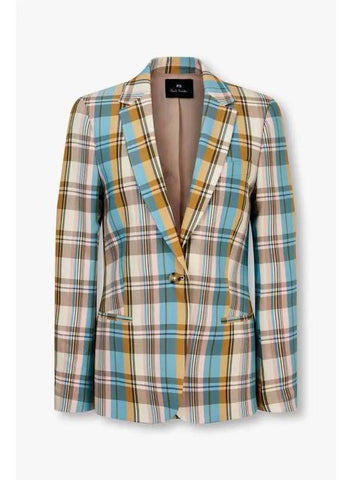 30 9 29 PS Women s Check Pattern Single Jacket Multi - PAUL SMITH - BALAAN 1