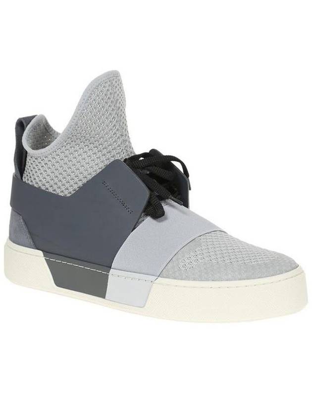 Elastic Strap Mesh High Top Sneakers Grey - BALENCIAGA - BALAAN 1